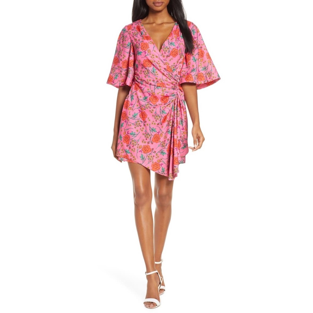Finders Keepers Pink Floral Mini Dress
